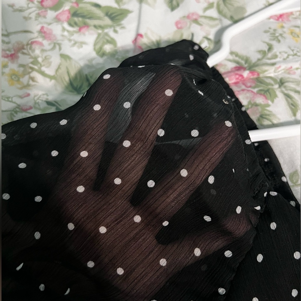 Elegant Black Polka Dot Dress - Picture 2 of 5